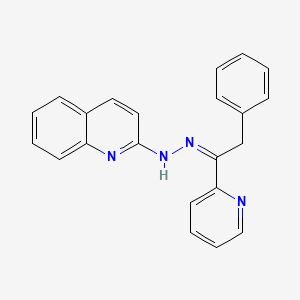 molecular formula C22H18N4 B1241067 Benzyl 2-pyridylketone 2-quinolylhydrazone CAS No. 86486-16-0