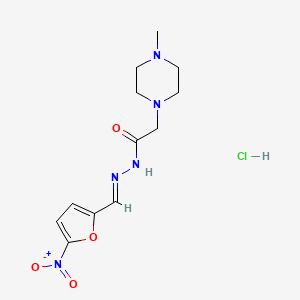 molecular formula C12H18ClN5O4 B1241068 Nifurpipone hydrochloride CAS No. 56217-89-1