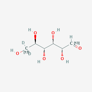 molecular formula C6H12O6 B12410730 D-Glucose-13C2,d2 