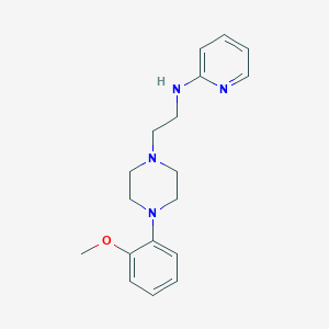 molecular formula C18H24N4O B124110 N-[2-[4-(2-methoxyphenyl)piperazin-1-yl]ethyl]pyridin-2-amine CAS No. 155204-28-7