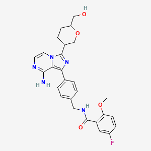 molecular formula C27H28FN5O4 B12411008 Btk-IN-12 