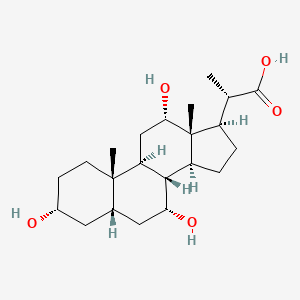molecular formula C22H36O5 B1241101 Bisnorcholic acid 