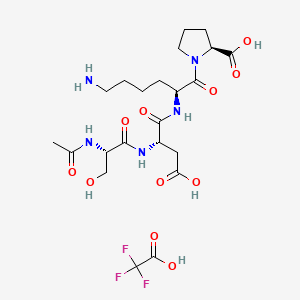 molecular formula C22H34F3N5O11 B12411094 Goralatide (TFA) 