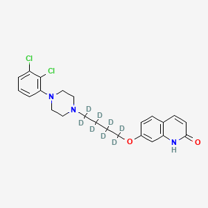 molecular formula C23H25Cl2N3O2 B12411159 Dehydroaripiprazole-d8 