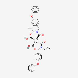 (1S,2S,3S,4S)-3,4-Bis-[(4-phenoxy-benzyl)-propyl-carbamoyl]-cyclobutane-1,2-dicarboxylic acid