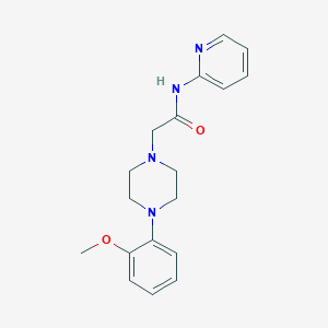 molecular formula C18H22N4O2 B124114 4-(2-Methoxyphenyl)-N-2-pyridinyl-1-piperazineacetamide CAS No. 146714-63-8