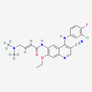 molecular formula C24H23ClFN5O2 B12411438 Pelitinib-d6 