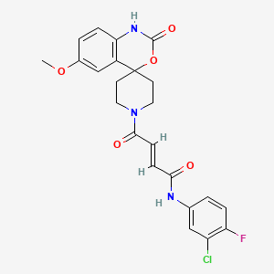 molecular formula C23H21ClFN3O5 B12411439 Chitin synthase inhibitor 12 