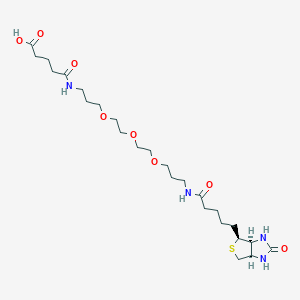 molecular formula C25H44N4O8S B12411606 Biotinyl-NH-PEG3-C3-amido-C3-COOH 