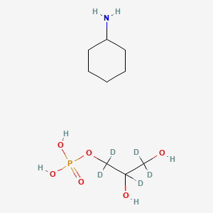 molecular formula C9H22NO6P B12411616 A-glycerophosphoric acid-d5 (dicyclohexylammonium) 