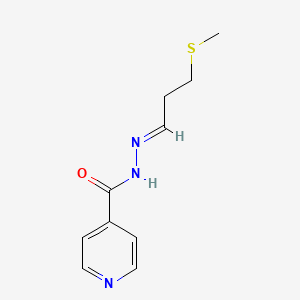 molecular formula C10H13N3OS B1241166 beta-Methylmercaptopropionaldehyde isonicotinic acid hydrazone CAS No. 75847-68-6