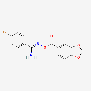 N'-[(1,3-benzodioxol-5-ylcarbonyl)oxy]-4-bromobenzenecarboximidamide