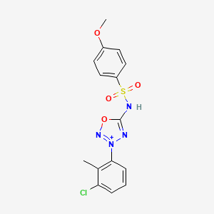 N-[3-(3-chloro-2-methylphenyl)oxatriazol-3-ium-5-yl]-4-methoxybenzenesulfonamide