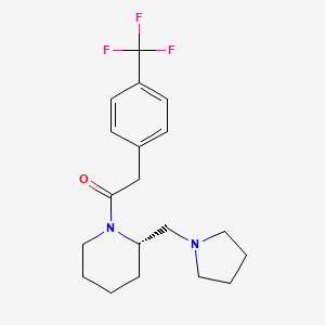 molecular formula C19H25F3N2O B1241178 1-(2-Pyrrolidin-1-ylmethyl-piperidin-1-yl)-2-(4-trifluoromethyl-phenyl)-ethanone 