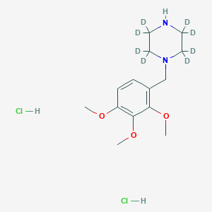 molecular formula C14H24Cl2N2O3 B12411836 Trimetazidine-d8 Dihydrochloride 