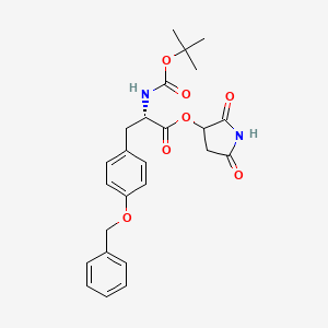 molecular formula C25H28N2O7 B12412024 boc-O-benzyl-L-tyrosine hydroxy succinimide ester 