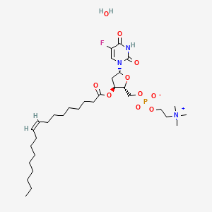 [(2R,3S,5R)-5-(5-fluoro-2,4-dioxopyrimidin-1-yl)-3-[(Z)-octadec-9-enoyl]oxyoxolan-2-yl]methyl 2-(trimethylazaniumyl)ethyl phosphate;hydrate