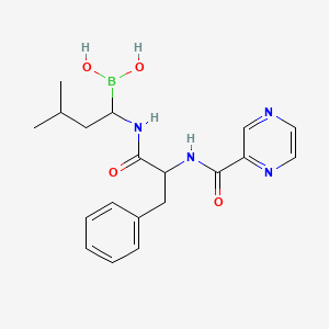 [3-Methyl-1-[[1-oxo-2-[[oxo(2-pyrazinyl)methyl]amino]-3-phenylpropyl]amino]butyl]boronic acid