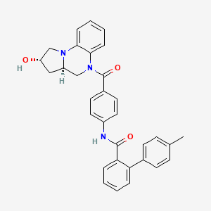 N-[4-[(2S,3aR)-2-hydroxy-2,3,3a,4-tetrahydro-1H-pyrrolo[1,2-a]quinoxaline-5-carbonyl]phenyl]-2-(4-methylphenyl)benzamide
