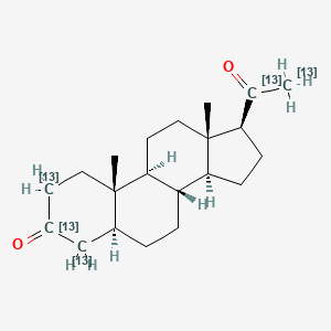 molecular formula C21H32O2 B12412283 5|A-Dihydroprogesterone-13C5 