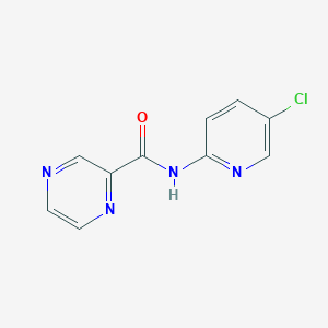 molecular formula C10H7ClN4O B124123 N-(5-氯吡啶-2-基)吡嗪-2-甲酰胺 CAS No. 349125-10-6