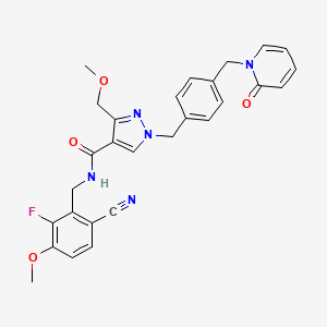 molecular formula C28H26FN5O4 B12412311 Kallikrein-IN-1 