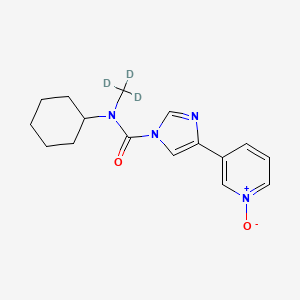 molecular formula C16H20N4O2 B12412313 N-Cyclohexyl-N-methyl-4-(1-oxido-3-pyridinyl)-1H-imidazole-1-carboxamide-d3 