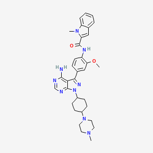 molecular formula C33H39N9O2 B1241234 A-420983 