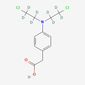 molecular formula C12H15Cl2NO2 B12412341 Phenylacetic acid mustard-d8 