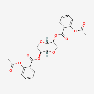 molecular formula C24H22O10 B1241258 Isosorbide-2,5-diaspirinate 