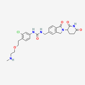 molecular formula C26H30ClN5O5 B12412776 CC-885-CH2-Peg1-NH-CH3 