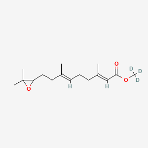molecular formula C16H26O3 B12412825 trans-trans-10,11-Epoxy Farnesenic Acid-d3 Methyl Ester 