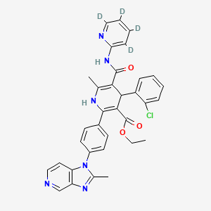 molecular formula C34H29ClN6O3 B12412829 (rac)-Modipafant-d4 