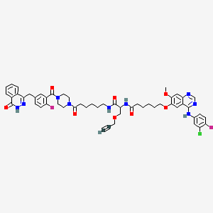 molecular formula C53H56ClF2N9O8 B12412872 Dual PARP EGFR ligand for PROTAC 