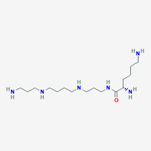 molecular formula C16H38N6O B1241299 N1-(L-Lysyl)spermine 
