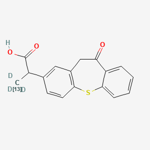molecular formula C17H14O3S B12413022 Zaltoprofen-13C,d3 