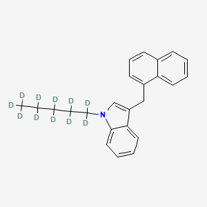 molecular formula C24H25N B12413028 3-(Naphthalen-1-ylmethyl)-1-(1,1,2,2,3,3,4,4,5,5,5-undecadeuteriopentyl)indole 
