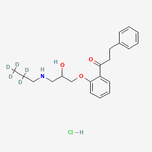 molecular formula C21H28ClNO3 B12413048 Propafenone-d5 (hydrochloride)(Ethyl) 