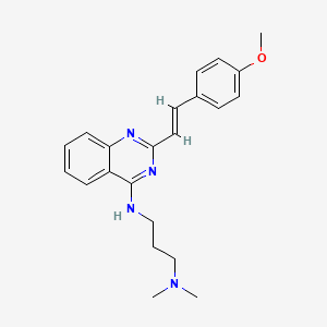 molecular formula C22H26N4O B1241305 N3-(2-(2-(4-Methoxyphenyl)ethenyl)-4-quinazolinyl)-N1,N1-dimethyl-1,3-propanediamine CAS No. 259199-65-0