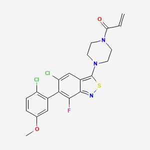 molecular formula C21H18Cl2FN3O2S B12413097 KRAS inhibitor-17 