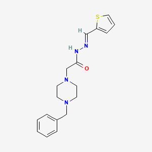 2-(4-benzyl-1-piperazinyl)-N'-[(E)-2-thienylmethylidene]acetohydrazide