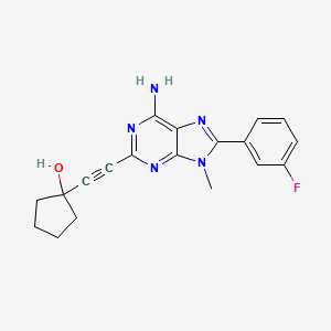 1-[6-Amino-8-(3-fluoro-phenyl)-9-methyl-9H-purin-2-ylethynyl]-cyclopentanol