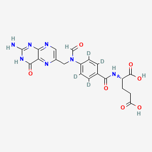 molecular formula C20H19N7O7 B12413303 10-Formylfolic acid-d4 