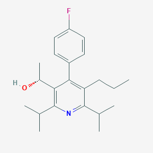 molecular formula C22H30FNO B1241332 (+)-(1R)-1-[4-(4-fluorophenyl)-2,6-diisopropyl-5-propylpyridin-3-yl]ethanol 