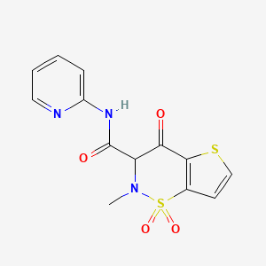 molecular formula C13H11N3O4S2 B1241333 2-甲基-1,1,4-三氧代-N-(2-吡啶基)-3H-噻吩[2,3-e]噻嗪-3-甲酰胺 