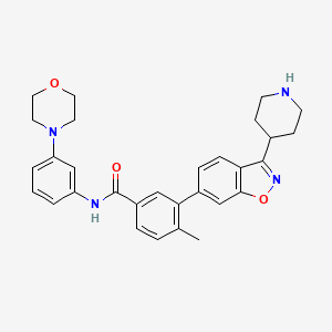 molecular formula C30H32N4O3 B1241336 4-Methyl-N-(3-Morpholin-4-Ylphenyl)-3-(3-Piperidin-4-Yl-1,2-Benzisoxazol-6-Yl)benzamide 