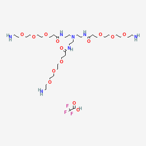 molecular formula C35H70F3N7O14 B12413365 Tri(Amino-PEG3-amide)-amine TFA 