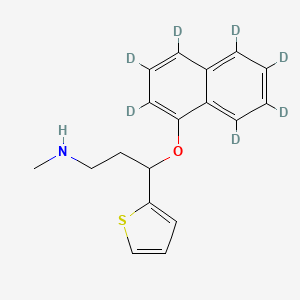 molecular formula C18H19NOS B12413380 Duloxetine-naphthyl-d7 