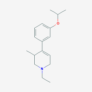 molecular formula C17H25NO B124134 1-ethyl-3-methyl-4-(3-propan-2-yloxyphenyl)-3,6-dihydro-2H-pyridine CAS No. 143919-47-5