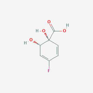 molecular formula C7H7FO4 B1241341 4-Fluorocyclohexadiene-cis,cis-1,2-diol-1-carboxylate 